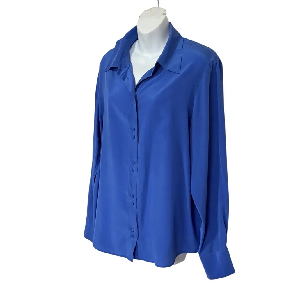 & Other Stories Silk Blue Women's Shirt Size 12